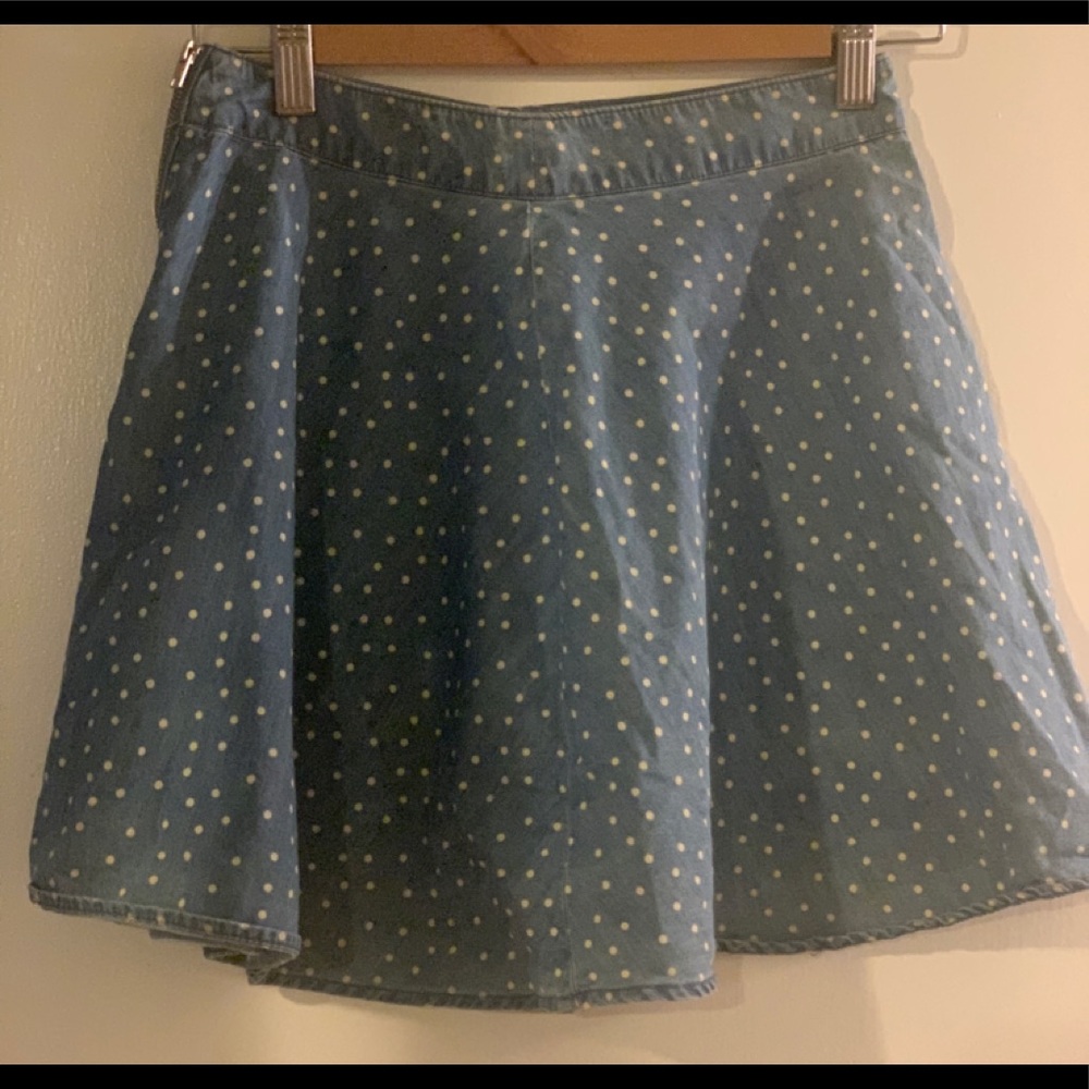 Forever 21 Mini Pleated Polka Dot Skirt